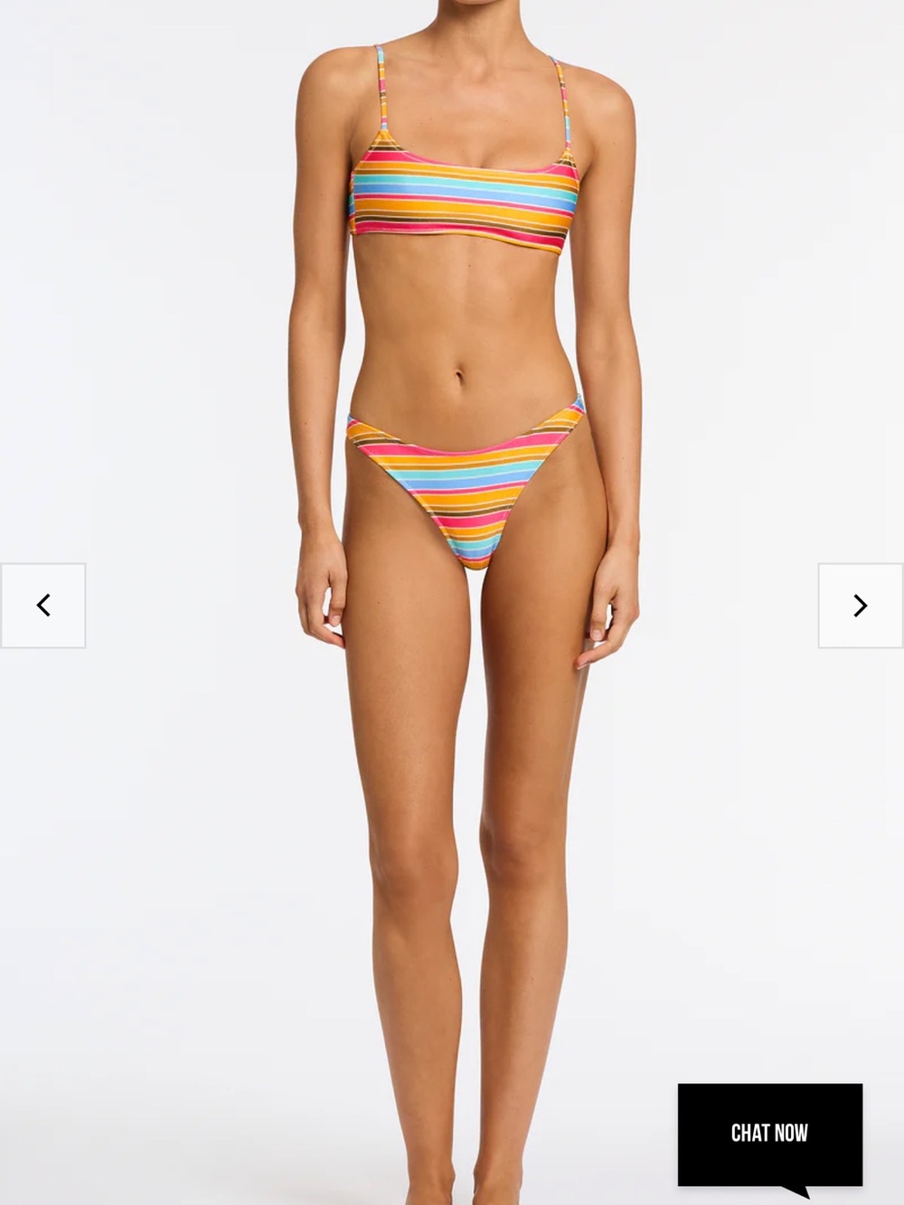 triangl swimwear Rainbow Striped Bikini Set